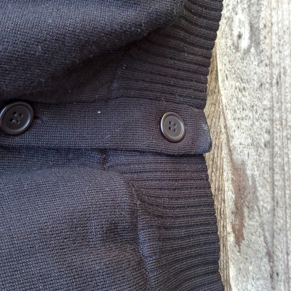 Opening Ceremony Black Fleece lined Bomber Jacket elbow patches Large - Picture 3 of 6